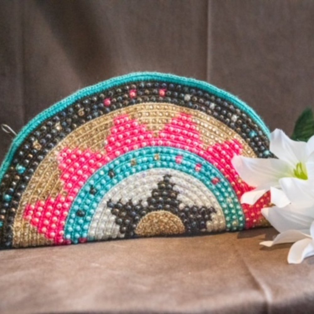 Half-Moon Handmade Wayuu Clutch